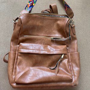 Boutique Leather Backpack with shoulder purse strap!